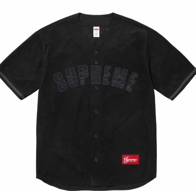 mesh BASEBALL 24SS JERSEY short sleeved MESH ULTRASUDE suede baseball 0612